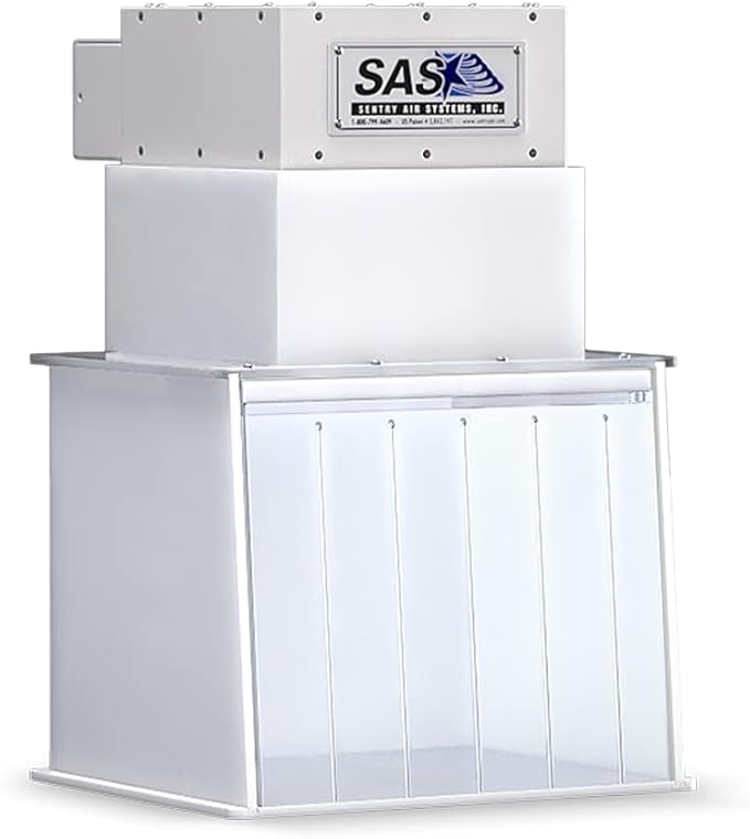 12” Mini Portable Clean Room – Laminar Flow Hood for medical and laboratory uses. Positive-pressure workspace meets ISO Class 5 Clean Room Standards, Supplies Filtered Air to Workspace