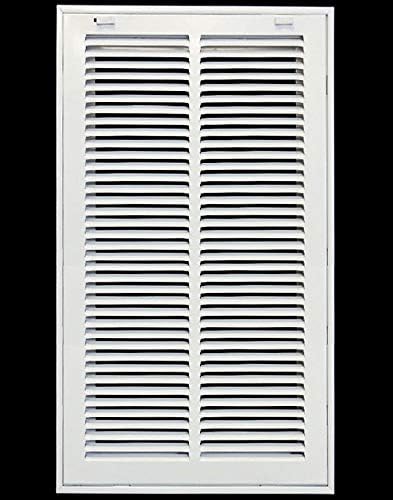 HVAC Premium 10 x 18 Duct Opening Steel Return Air Filter Grille, for 1-inch Filter, Removable Door, Flat Stamped HVAC Vent Cover Grille, Outer Dimensions 12.5 x 20.5