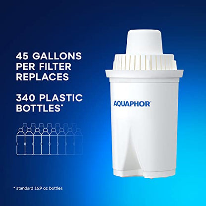 AQUAPHOR Water Filter Pitcher Ideal 7 Cup with 1 x B15 Filter - White