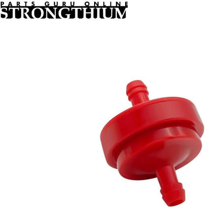 Strongthium Lawn Mower 1/4 Inch ID Inline Gas Fuel Filter 298090S Replacement for Briggs Stratton 298090 394358 1501729MA 4105 7024751YP 951-3013 x3 with Fuel Clamps x6