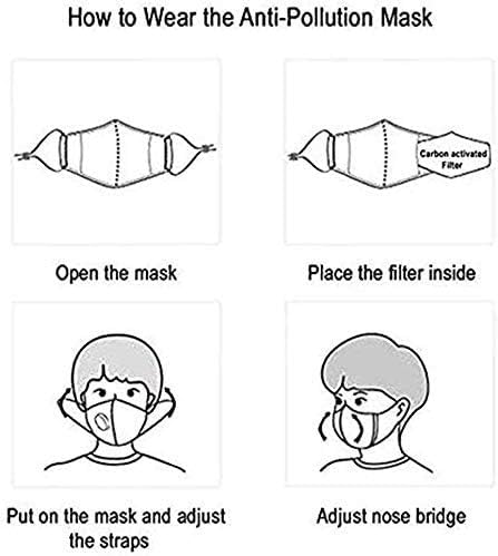 50Pieces PM - 2.5 Anti Dust Activated Carbon Filter 5 Layers Replaceable Anti Haze Filters for Respirator