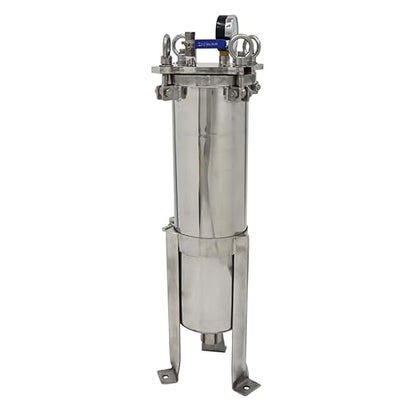 #4 Bag Filter Housing 304 Stainless Steel Filter Solid-Liquid Separation Tool 120PSI Industrial Sock Filter 1" Fnpt in/Out Bag Water Filter Purification Equipment
