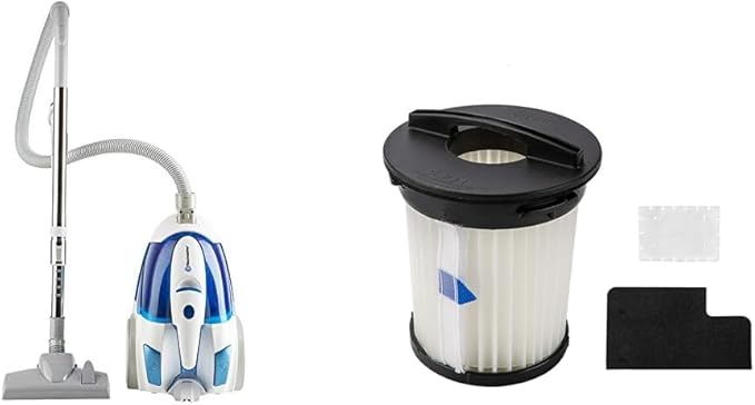 Vacmaster CC0101 Bagless Canister Vacuum Cleaner 1 Washable HEPA Filter 1 Air Outlet Sponge & 1 Air Inlet Sponge Replacements
