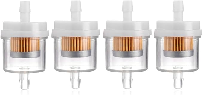 4 Pack Universal Gas Inline Fuel Filters for Motorcycle ATV Quad Go Karts Accessories 3/16 Inch