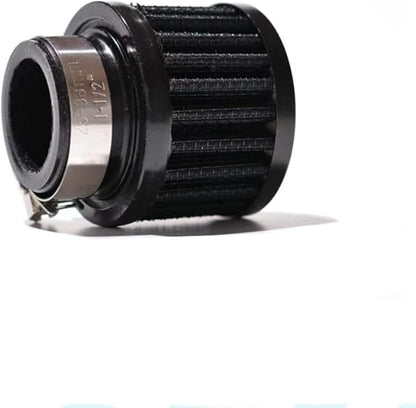 25mm Air Intake Filter 1" Inlet Dia Air Intake Cone Universal Filter Parts with Adjustable Clamp (Black)