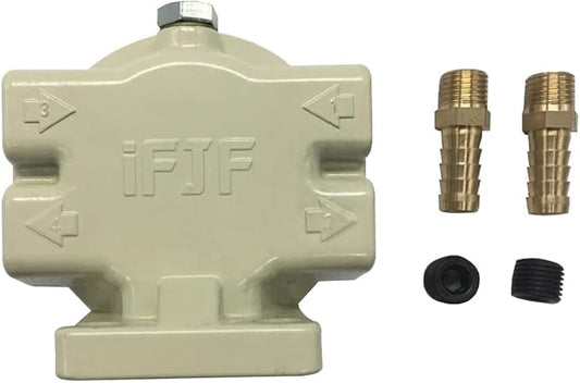 iFJF R12T Fuel Filter Base NPT ZG1/4-19 Automotive Parts with Fittings Replacement for 120AT S3240 Diesel Engine(Includes 2 fittings,2 plugs)