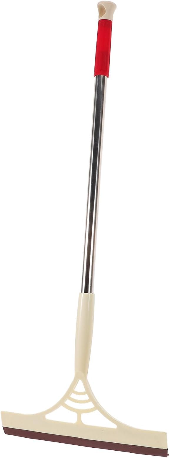 Milisten Multifunctional Window Squeegee and Mirror Cleaner with Extendable Handle, Wet and Dry Glass Scraper for Bathroom, Car, and Tile Cleaning, Khaki