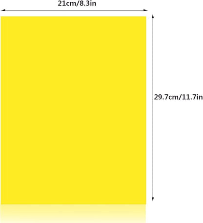 Lystaii 9pcs Gel Light Filter Color Correction Colored Overlays Transparent Color Film Lighting Gel Filter Plastic Sheets Correction 11.7 by 8.3 Inches for Film, Video, Photo, Stage (Yellow)