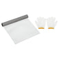 PATIKIL 40" L x 16" W Woven Wire Mesh, 250 Mesh 304 Stainless Steel Air Vent Filter Screen with Gloves for Window Security Vent Cover Filtration Animals Fence