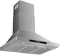 36 inch Wall Mount Range Hood Convertible Vent with Permanent Baffle Filters 800CFM Stainless Steel for Kitchen Gesture Sensing & Touch Control, 4 Speed Exhaust Fan, ETL listed (36 inch)