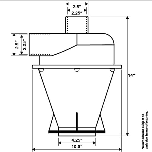 Assembled Quick Click Dust Separator with 5 Gallon Locking Collection Bin