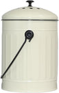 Markson Compost Bin with Airflow Lid and Charcoal Filter 1.5 Gallon Metal Off-White