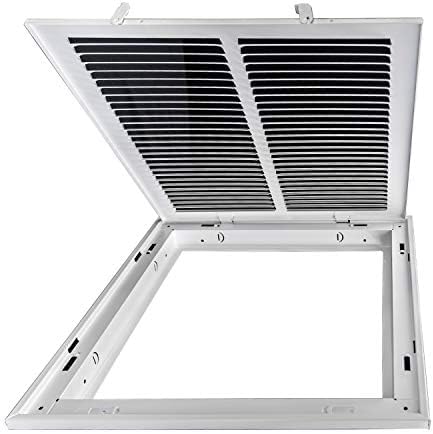 Venti Air 14" X 14" Steel Return Air Filter Grille with MERV 11 Filter Pre-Installed - Removable Face/Door for 1 inch Filters - HVAC Duct Cover Grill [Outer Dimension: 16.5"W X 16.5" H]