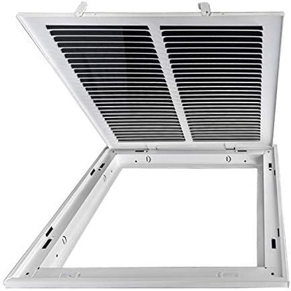 Venti Air 14" X 14" Steel Return Air Filter Grille with MERV 11 Filter Pre-Installed - Removable Face/Door for 1 inch Filters - HVAC Duct Cover Grill [Outer Dimension: 16.5"W X 16.5" H]