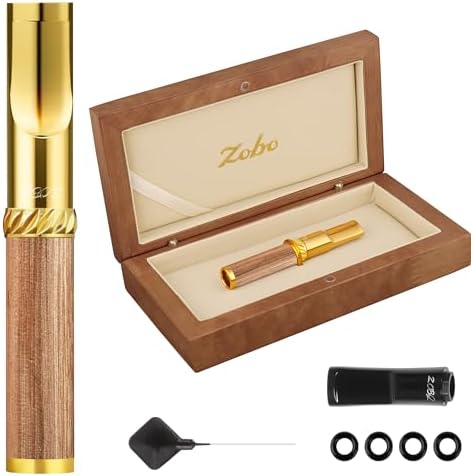 Reusable Washable Cigarette Filter Handcrafted Wood Metal Smoking Cigarette Filter Never Fade Cigarette Holders Reduces Tar Nicotine Birthdays Father Day Gift Wooden Gift Box