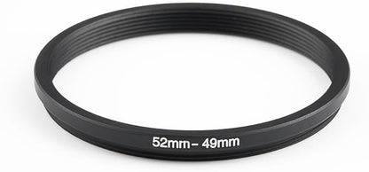 52mm to 49mm Step-Down Ring Filter Adapter,for All Brands UV ND CPL, Metal Ring Step-Down Rings Adapter Filter (52mm-49mm)