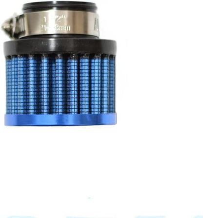 25mm Air Intake Filter 1" Inlet Dia Air Intake Cone Universal Filter Parts with Adjustable Clamp (Blue)