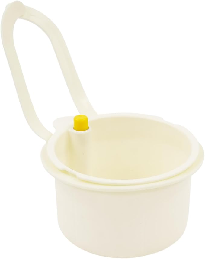JOMCYDM Kitchen Sink Basket, Faucet Hanging Draining Basket, Kitchen Waste Catcher Hands-Free Press to Empty, Prevents Clogs & Messy Scraping (White)