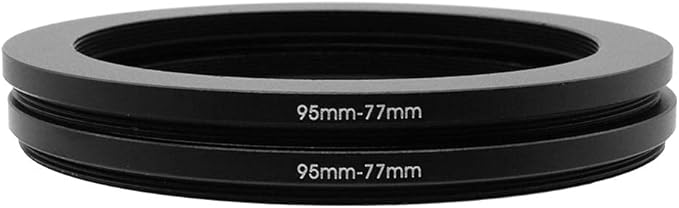 95 to 77mm Metal Step Rings, 95mm to 77mm Step Down Ring Filter Ring Adapter for 95mm Camera Lens & 77mm UV CPL ND Filters Hoods Caps LingoFoto