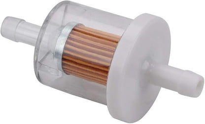 Tvent 1/4" Fuel Filter 691035 493629 for brigs and straton with Fuel line Camp Replacement for Kawsaki 49019-0027 49019-7001 845125 Motorcycle Motor Lawn Tractor Mower (Pack of 8)