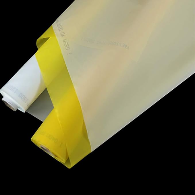 Silk Screen Printing Mesh, 100/110/120/140/160/180/200/250/300Mesh, White Yellow for Screen Printing Machine Equipment Accessories, Filter Painting, Polyester Fabric (180M/72T White)