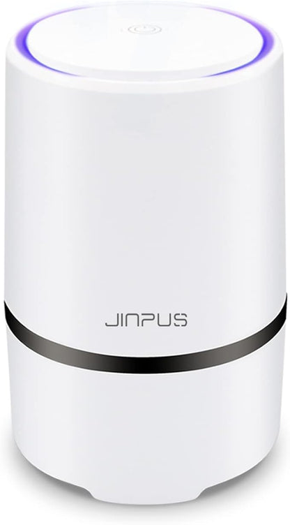 Air Purifier Small Portable Air Cleaner for Bedroom with HEPA Filter, Upgraded Low Noise Home Air Purifiers (White)