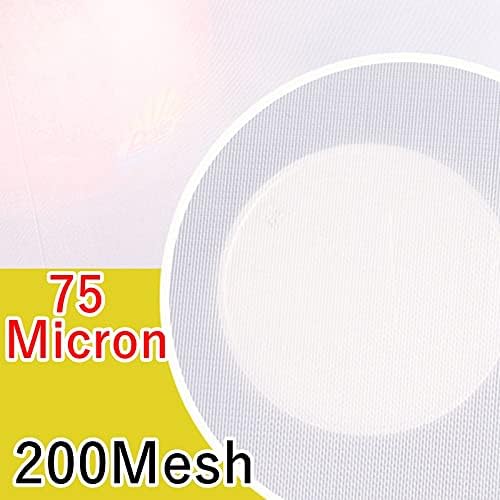 Fine Filter Mesh Nylon Fabric, Recycling Screens for Kitchen Filtration Food Wine 80-500 Mesh(200mesh 75micron,1x1 meter)