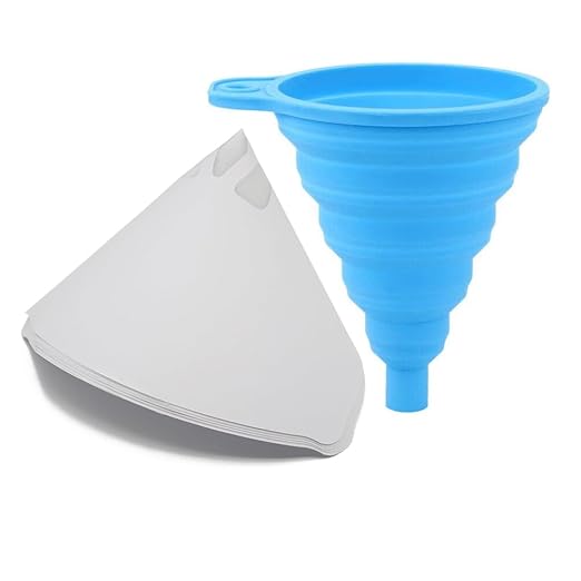 100 PCs Paper Filter with Cone Silicone Resin Funnel(Large), Paint Strainer or Resin Strainer kit Hole Size 0.150mm Resin Funnel Disposable for Anycubic Photon DLP SLA UV 3D Printer Resin