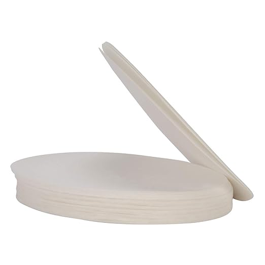 Labasics Qualitative Filter Paper Circles, 150 mm Diameter Cellulose Filter Paper with 15-20 Micron Particle Retention Medium Filtration Speed, Pack of 100