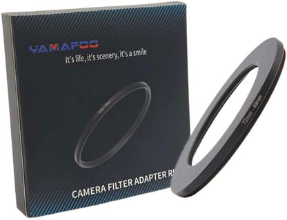 YAMAFOO 72mm to 49mm Step-Up Ring/Step Down Rings Filter Adapter for All Brands UV ND CPL Metal Ring Step-Up Rings Adapter Filter,Black (72-49)