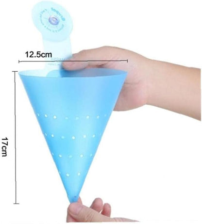 1pc Sink Food Waste Drain Filter Foldable Sink Self-Standing Anti-Blocking Funnel Drain for Leftovers Sorting Random Color