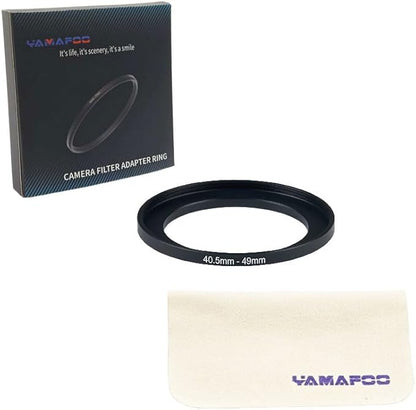 YAMAFOO 40.5mm to 49mm Step-Up Ring/Step Down Rings Filter Adapter for All Brands UV ND CPL Metal Ring Step-Up Rings Adapter Filter,Black (40.5-49)