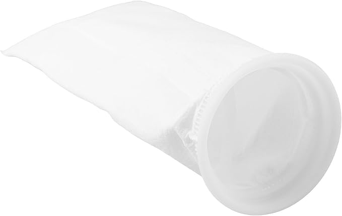 Filter Bag PP Non-Woven for Treatment, 25µm 50µm 100µm 150µm, Reusable Thermal Fixed Wool Monofilament Fabric, White Ø 105 mm x 380 mm(25um-3pcs)