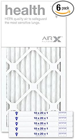 AIRX WICKED CLEAN AIR. 10x20x1 Air Filter MERV 13 Pleated HVAC AC Furnace Air Filter, Health 6-Pack, Made in the USA