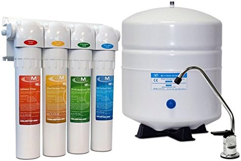 No Tools Required Home Reverse Osmosis Drinking Water System 4 Stage NTR Quick-Change Under-The-Sink for Point of Use Home RO