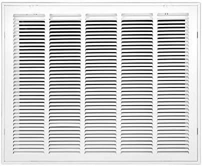 Venti Air 25" X 20" Steel Return Air Filter Grille with MERV 11 Filter Pre-Installed - Removable Face/Door for 1 inch Filters - HVAC Duct Cover Grill [Outer Dimension: 27.5"W X 22.5" H]