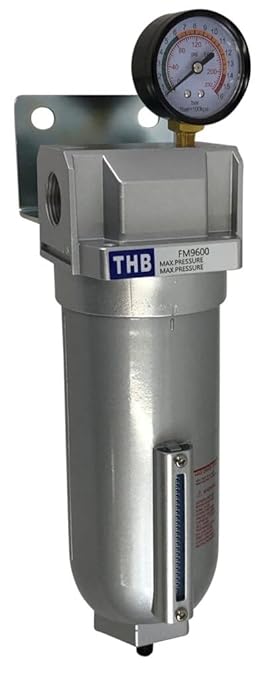 1" NPT Industrial Coalescing 0.01u Micron Filter Removes 99.98% of Oil, Moisture Vapor, Aerosols from Compressed Air Lines, 11oz Bowl, Auto Drain