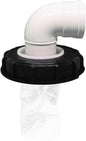 samou IBC Lid Filter 165 mm 90° Ton Barrel Cover with Nylon Washable IBC Tank Lid Filter for mounting on IBC Container Rainwater Tank IBC 1000 Liters DN150 (90° Angle)