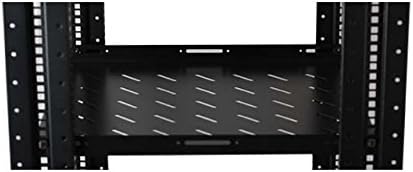 Raising Electronics Server Rack Open Frame Rack 4 Post 19 inch Adjustable Server/Audio Rack Cold Rolled Steel with 3 Shelves (42U,24Depth)