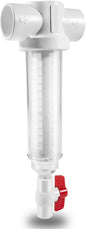 100 Mesh Spin Down Sand Separator/Sediment Water Filter System, 1.5 Inch PVC Slip Inlet/Outlet, 50 GPM, Replacement for Rusco Vu-Flow Spin-Down Filter