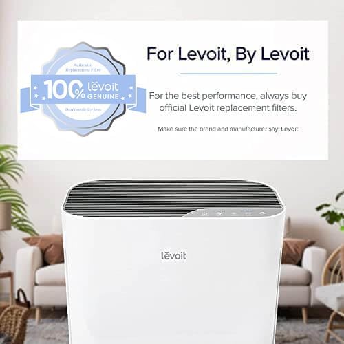 LEVOIT Vital 100 Replacement Filter, Genuine Air Purifier Filter, High-Efficiency Activated Carbon for Removal of Smoke, Odor, Allergens, Pollen,Vital 100-RF, White, 1 Pack