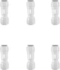 NSF 1/4" One Way Check Valve for Water Line 1/4" Reverse Osmosis Water Filter Push to Connect RO Fittings, Plastic Quick Connect Check Valve (6 pcs)
