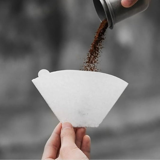 #4 White Paper Filters, Coffee Filter #4 Cone Paper Filters 8-12 Cups, Disposable for Pour Over and Drip Coffee Maker (White, #4 U-shaped 100 Count)