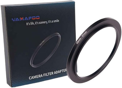 YAMAFOO 58mm to 67mm Step-Up Ring/Step Down Rings Filter Adapter for All Brands UV ND CPL Metal Ring Step-Up Rings Adapter Filter,Black (58-67)