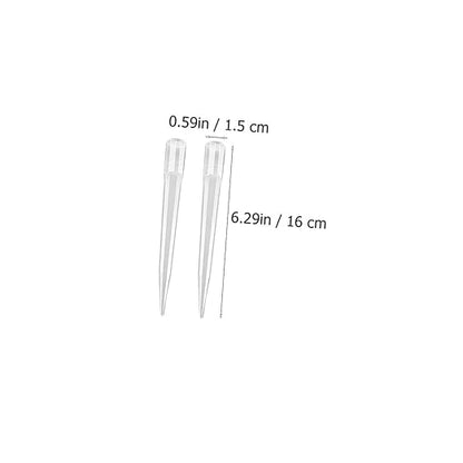 50pcs Transparent Disposable Pipette Tips for Laboratory Use Plastic Liquid Pipettor Nozzle Accessories with Narrow Point Design for Accurate Sample Transfer and Reduced Retention