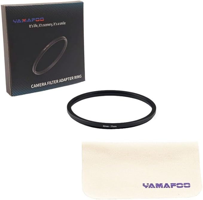 82mm to 77mm Step-up Adapter Rings,Black,Step Up Ring,Step-Down Rings Filter Ring Adapter,for All Brands of DSLR Camera Lens UV ND CPL Stepping Rings Step Down Rings Filter Adapter