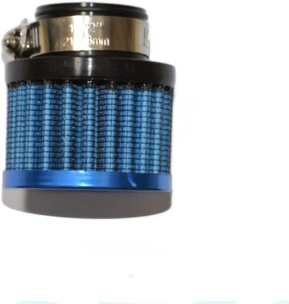 25mm Air Intake Filter 1" Inlet Dia Air Intake Cone Universal Filter Parts with Adjustable Clamp (Blue)