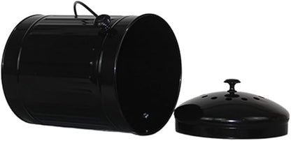 Markson Compost Bin with Airflow Lid and Charcoal Filter 1.5 Gallon Metal Black