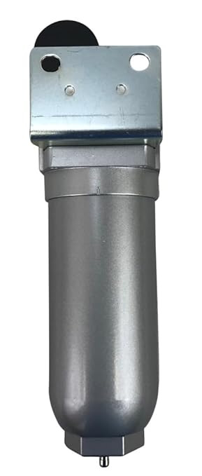 1" NPT Industrial Coalescing 0.01u Micron Filter Removes 99.98% of Oil, Moisture Vapor, Aerosols from Compressed Air Lines, 11oz Bowl, Manual Drain