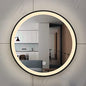 Bathroom Mirror Round Illuminated LED Light Bathroom Mirror,Wall Mounted Mirror with Demister Pad,Backlit Makeup Mirror with Touch Control,Touch Dimmable Switch Color Temperature Change (60cm/23.6in)